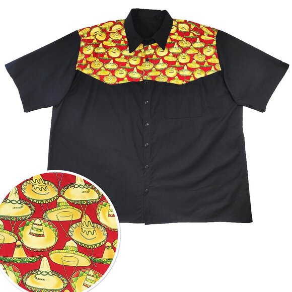 Vintage Western Sombrero Shirt New Button Up Y2K Gift Rockabilly Bowling 6XL - Picture 1 of 8